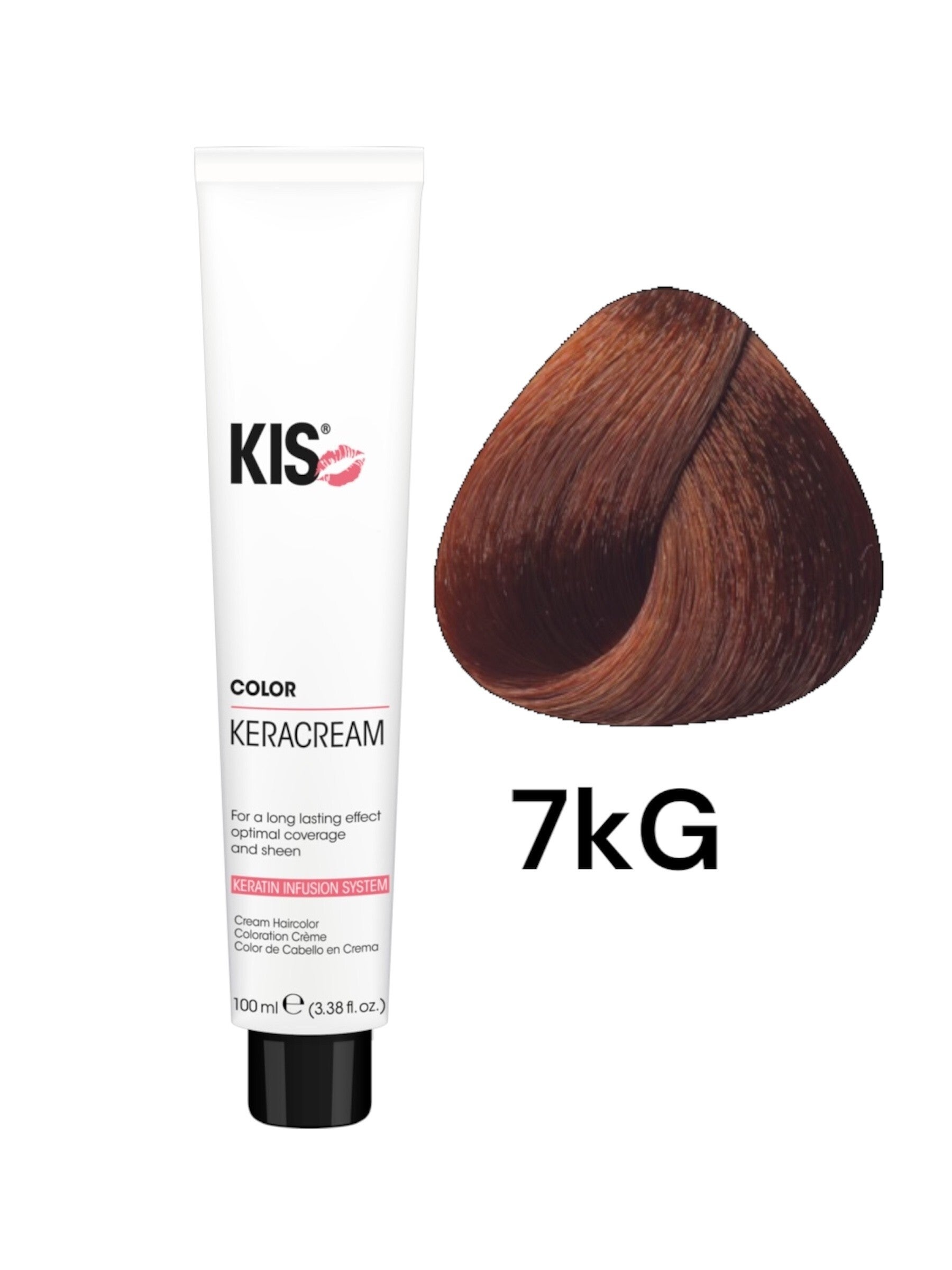 KIS 7KG- Middel Koper Goudblond KeraCream Color Haarverf 100ml.