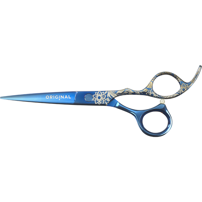 Original OBB Knipschaar Geëtst Bloem Blauw Ltd 5.5 inch