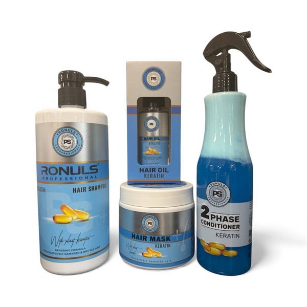 Set Keratin shampoo Hair Oil  Hair Mask  Two Phase Conditioner