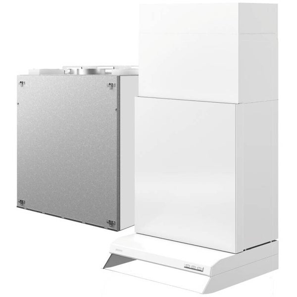 Flexit Nordic KS3 + hvit Facet kjøkkenhette ventilasjonsaggregat
