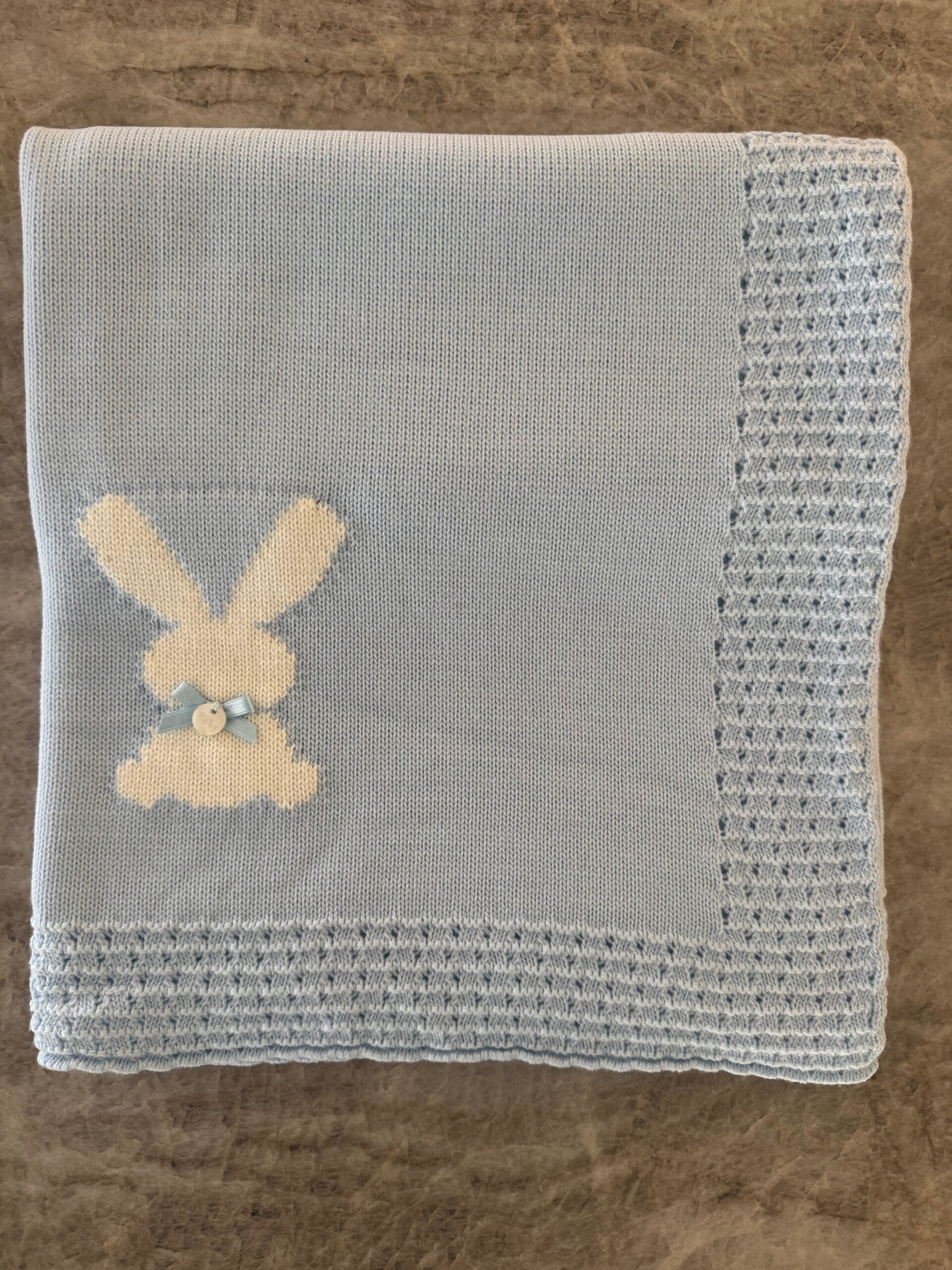 Wikkeldoek Konijn Blauw/Roze