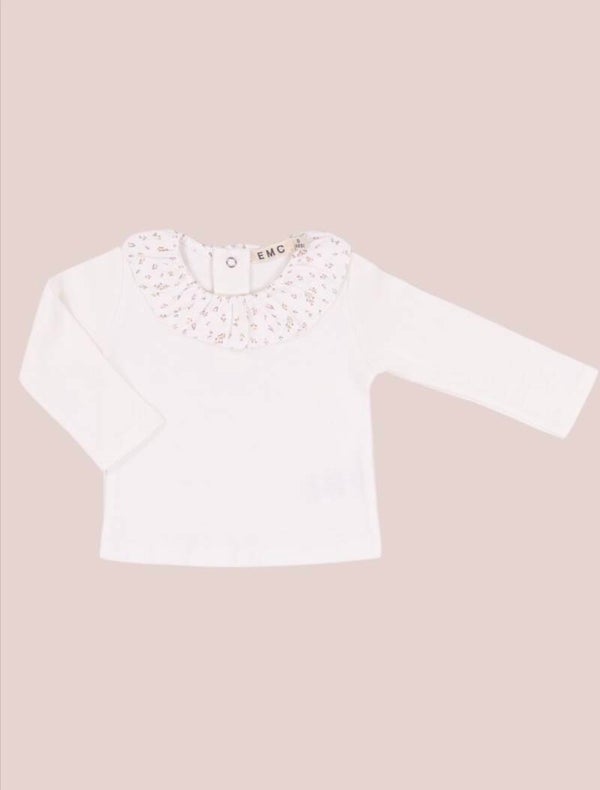 EMC - longsleeve white flowers