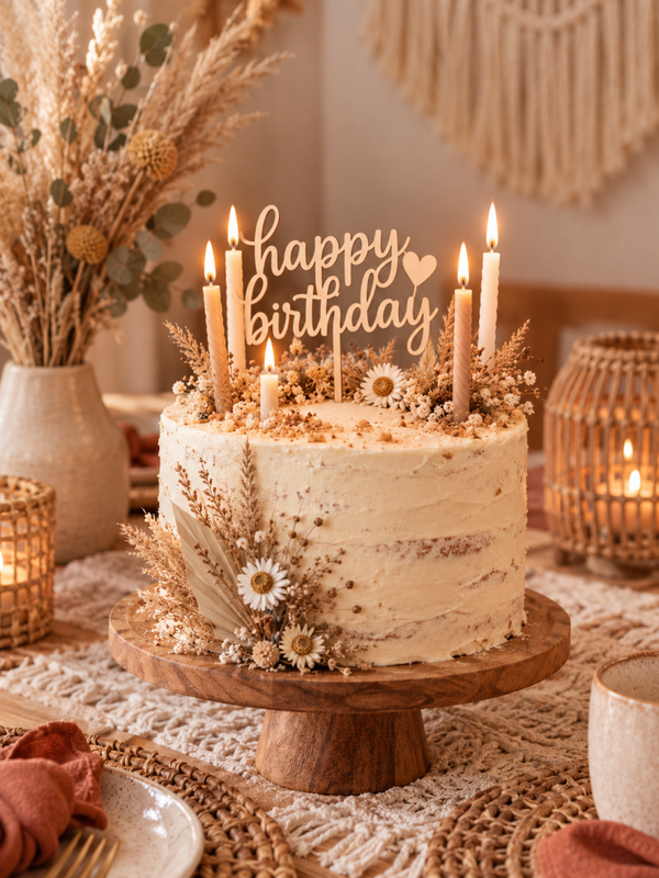 💐 Geburtstags Cake Topper - liebevolle Deko für Torten und Kuchen 🎂