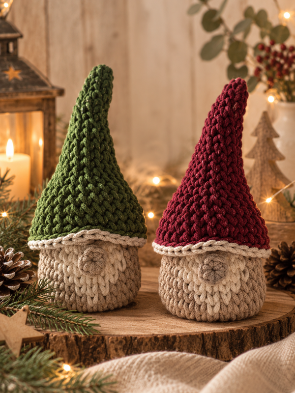 Gehäkelter Weihnachtswichtel – natürliche Weihnachtsdeko mit Charme 🎄