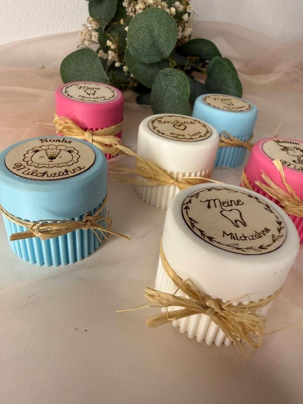 💕🩵🤍Personalisierte Milchzahndose & Erste-Locken - 3D-Druck