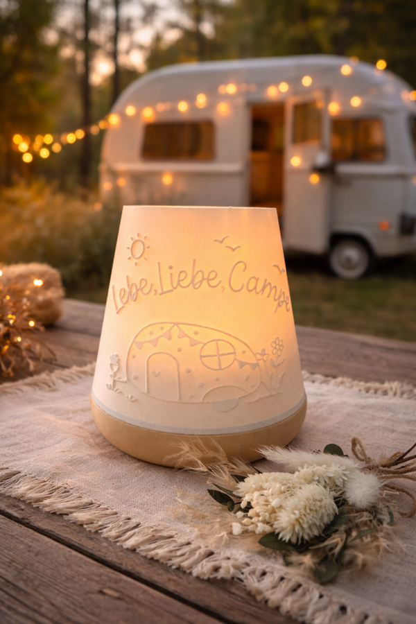 Camperliebe Windlicht - Lebe, Liebe, Lache ⛺️
