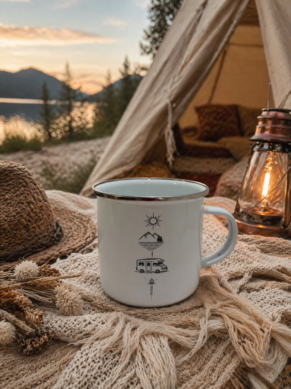 Emaille Tasse für Camper & Abenteurer ⛺️