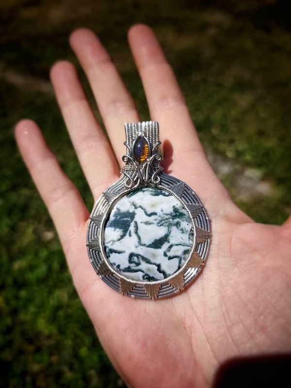 Aoédé | Agate Arbre et Opale Welo Fumée