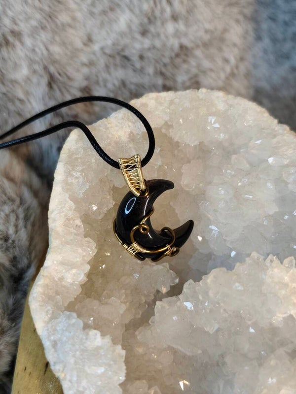 Lune Dorée | Obsidienne Argentée
