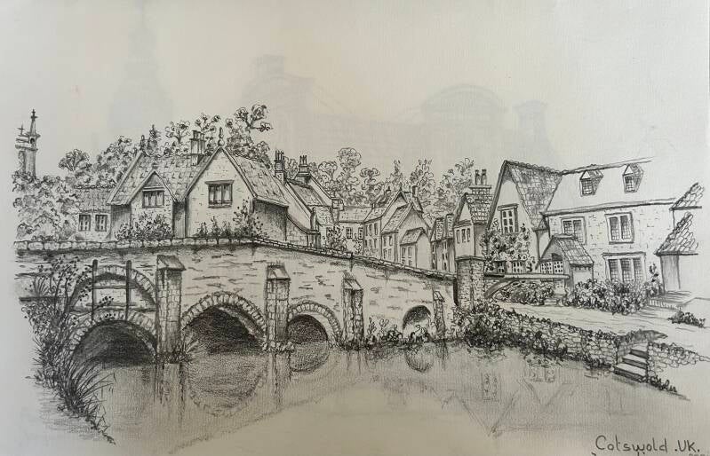 Cotswolds Engeland Schets