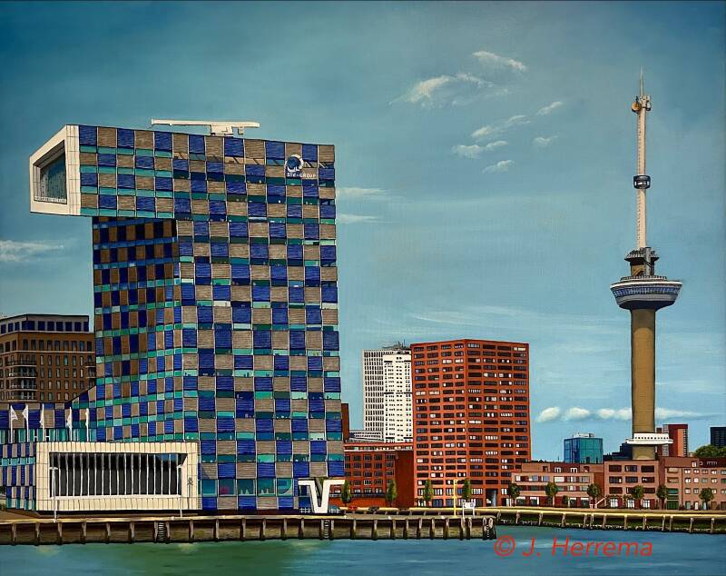 Olieverfschilderij STC Building