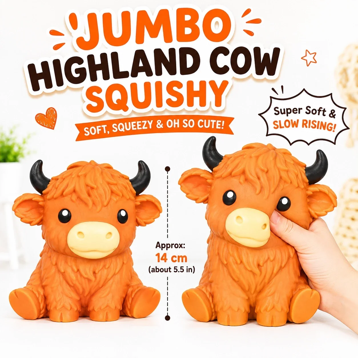 Jumbo Highland Cow Squishie