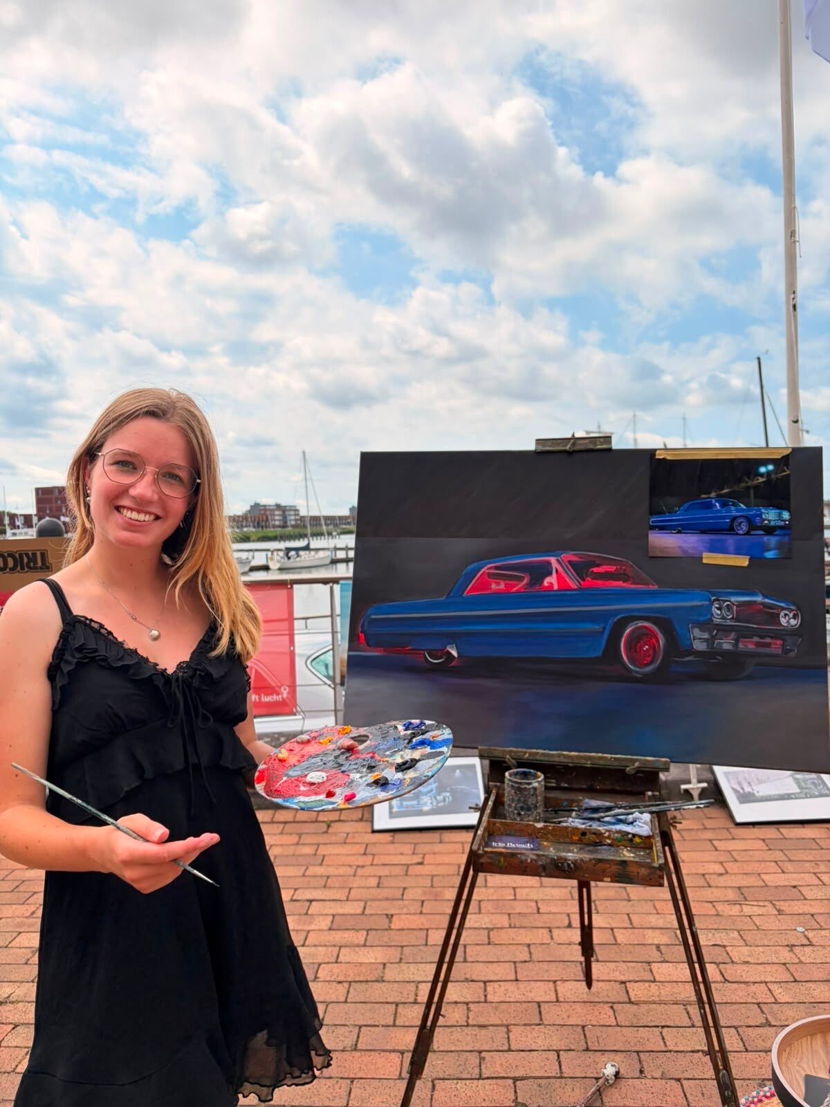 live schilderen oldtimermeeting