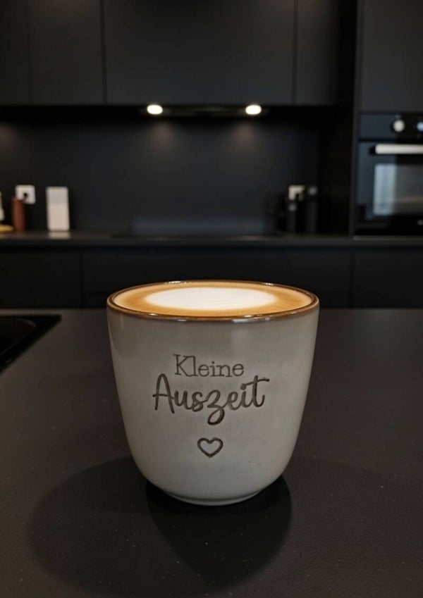 Keramikbecher grau/braun