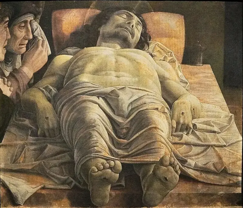 Le Christ mort peint par Andrea Mantegna après la crucifixion de Jésus
