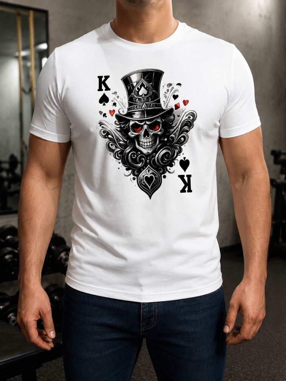 T-Shirt “King of Spades Skull” – Stile Audace e Unico