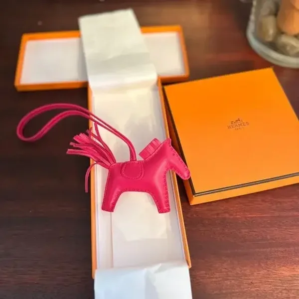 Authentic Hermès Pegasus Rodeo Bag Charm PM – Rose Azalée (Stamp Y)