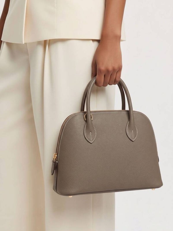 Hermès Bolide 27 – Étoupe Epsom Leather with Gold Hardware | G Stamp