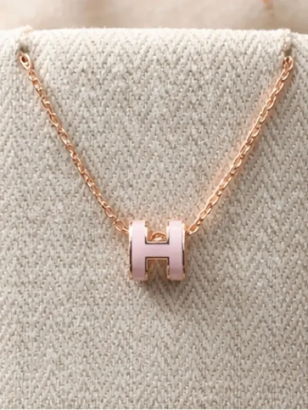 ✨ Hermès Mini Pop H Necklace – Rose Gold & Pink | BNWT | Full Set ✨