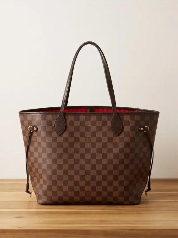 LOUIS VUITTON NEVERFULL MM IN DAMIER EBENE