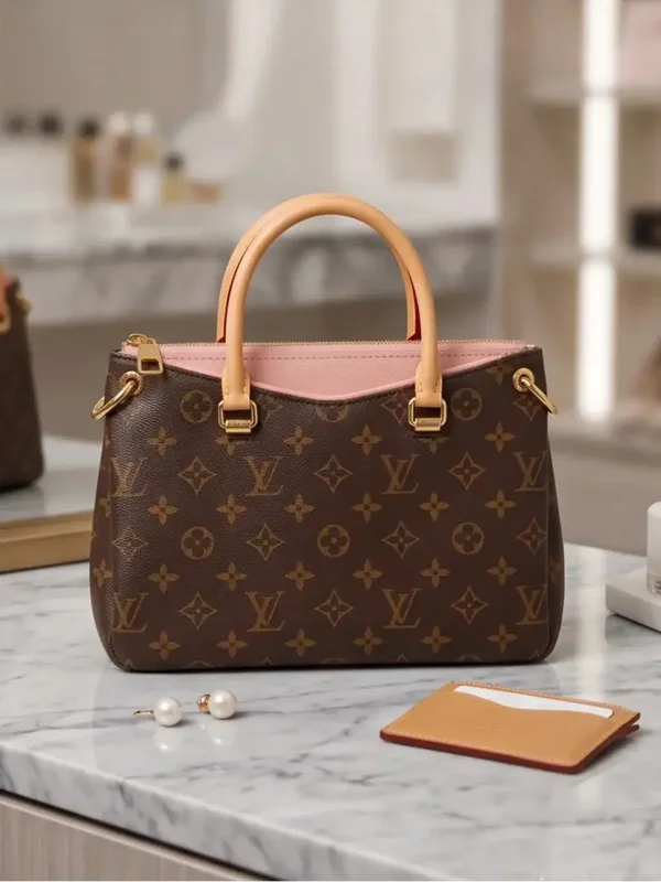 Louis Vuitton Pallas BB in Monogram Canvas and Pink
