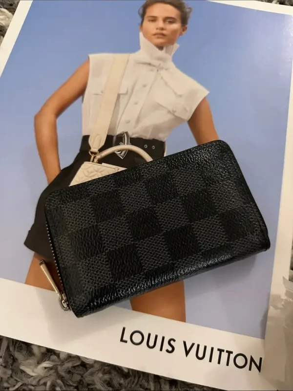 Louis Vuitton Damier Graphite Zippy Coin Purse – Black & Grey Zip Wallet 🖤✨