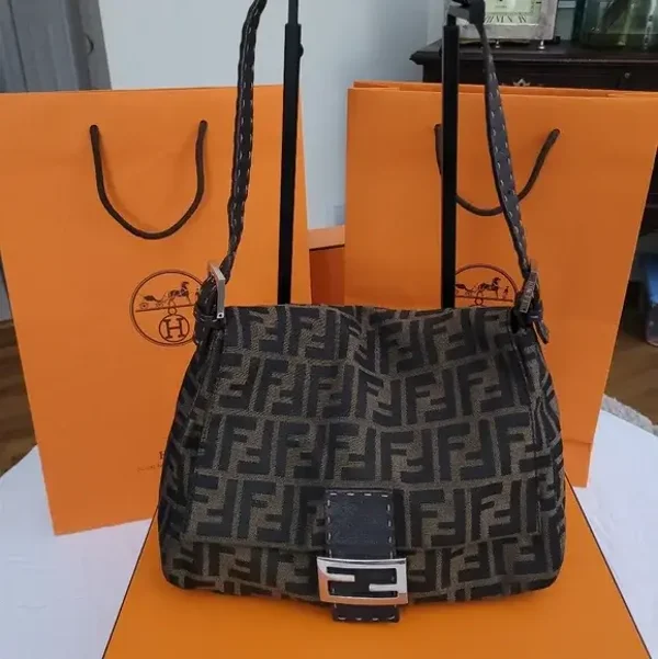 Fendi Mamma BAGUETTE MONOGRAM NYLON BAG