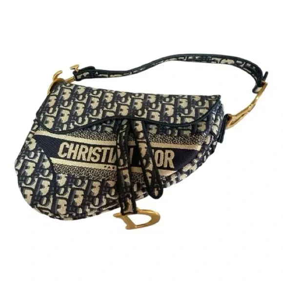 Christian Dior Oblique Saddle Bag – Blue Jacquard