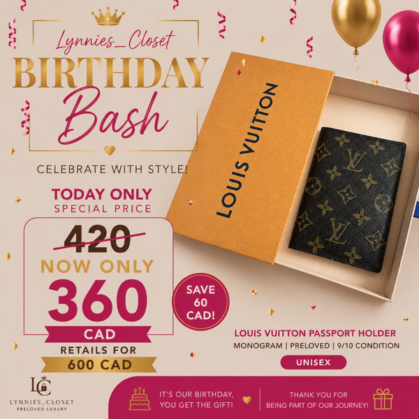 Louis Vuitton Monogram Canvas Card & Passport Holder in Brown