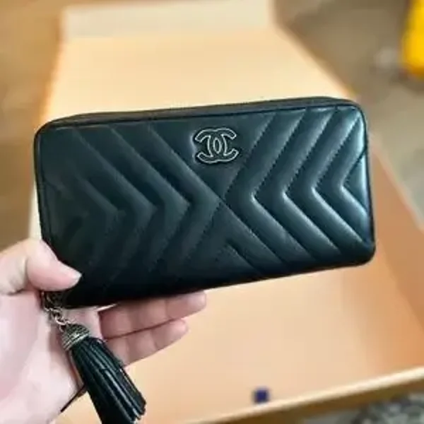 Chanel Zippy Wallet in Calfskin with Iconic Tassel – Gunmetal Hardware