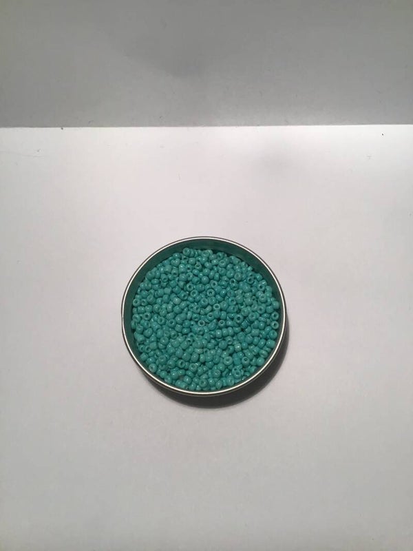 Donker aqua groene 2mm kralen