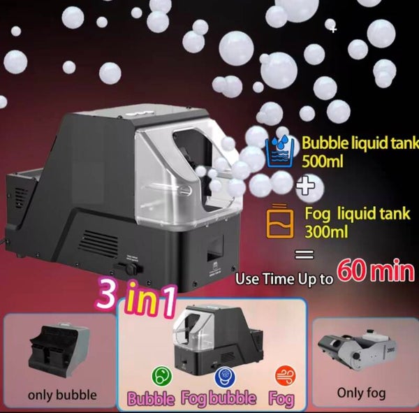 Machine à fumée avec bulles 3 en 1