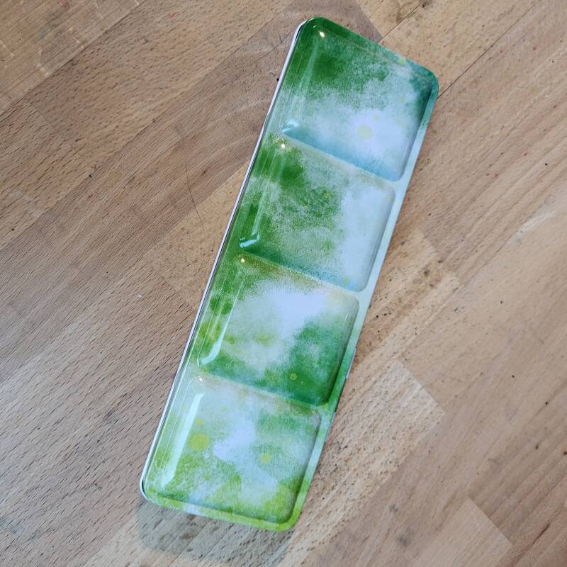 Palette aquarelle de voyage en métal – M