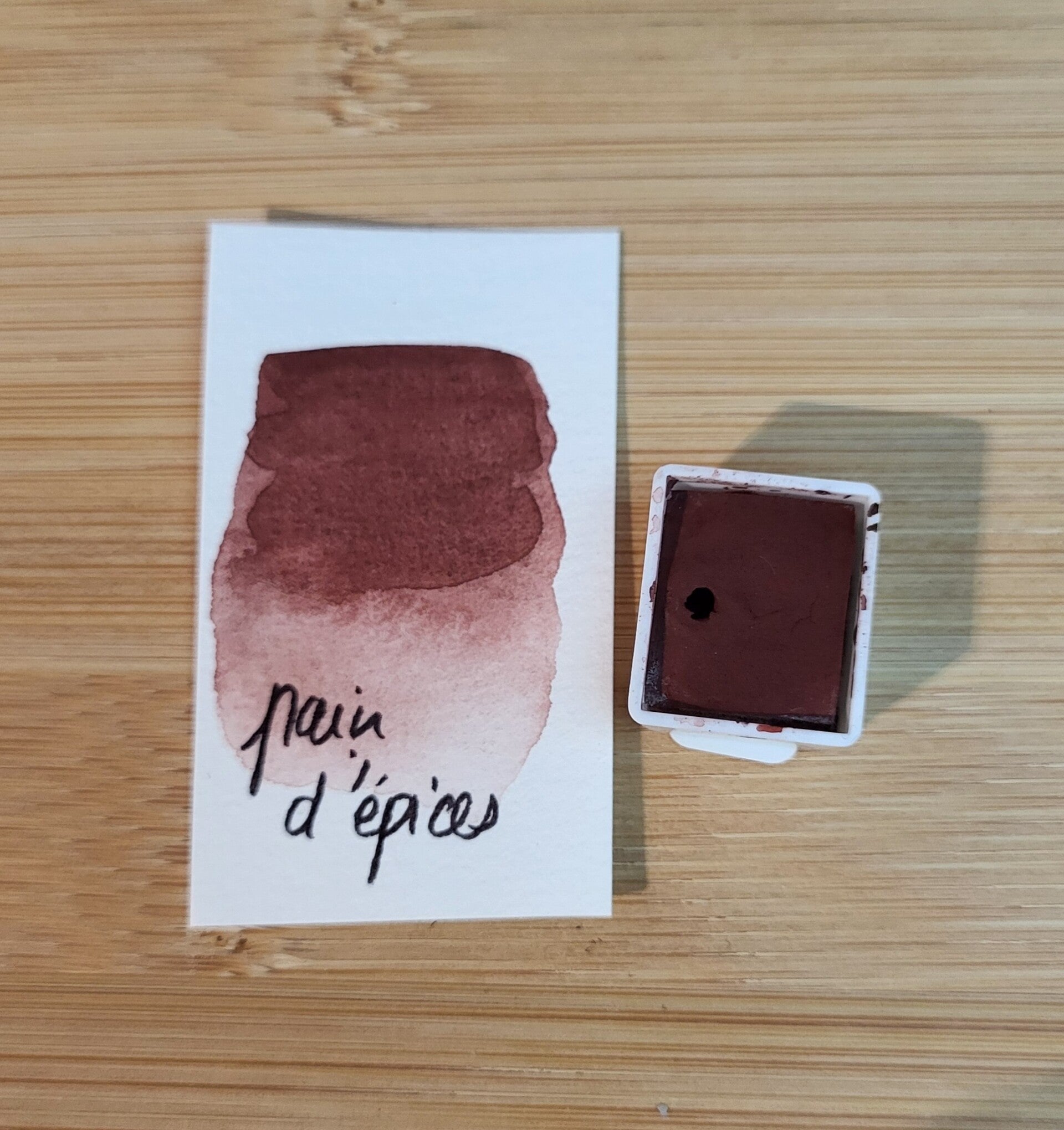 "Pain d'épices" - Aquarelle artisanale extra-fine et végane