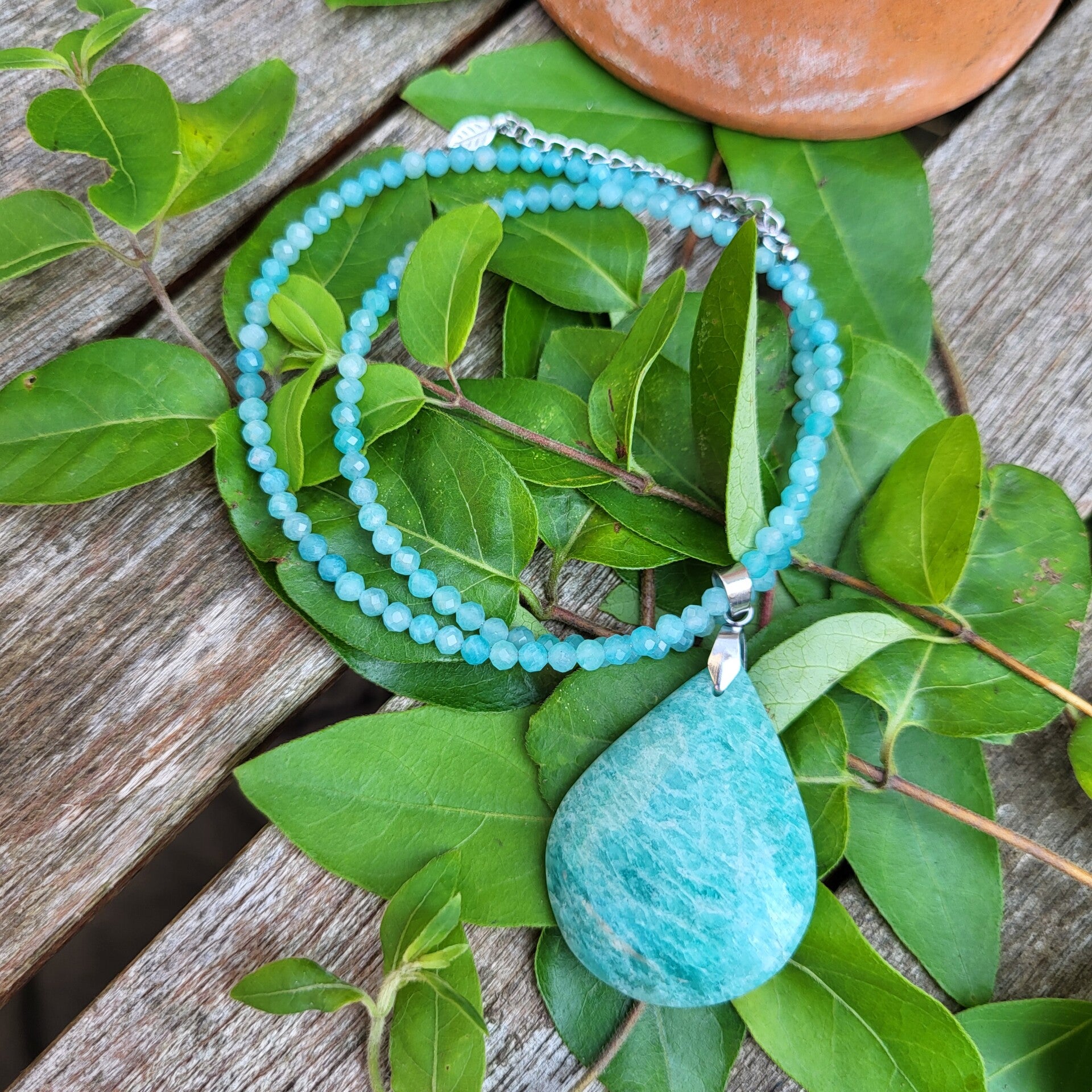 Les Audacieux - "Lagon sauvage" - Collier Amazonite