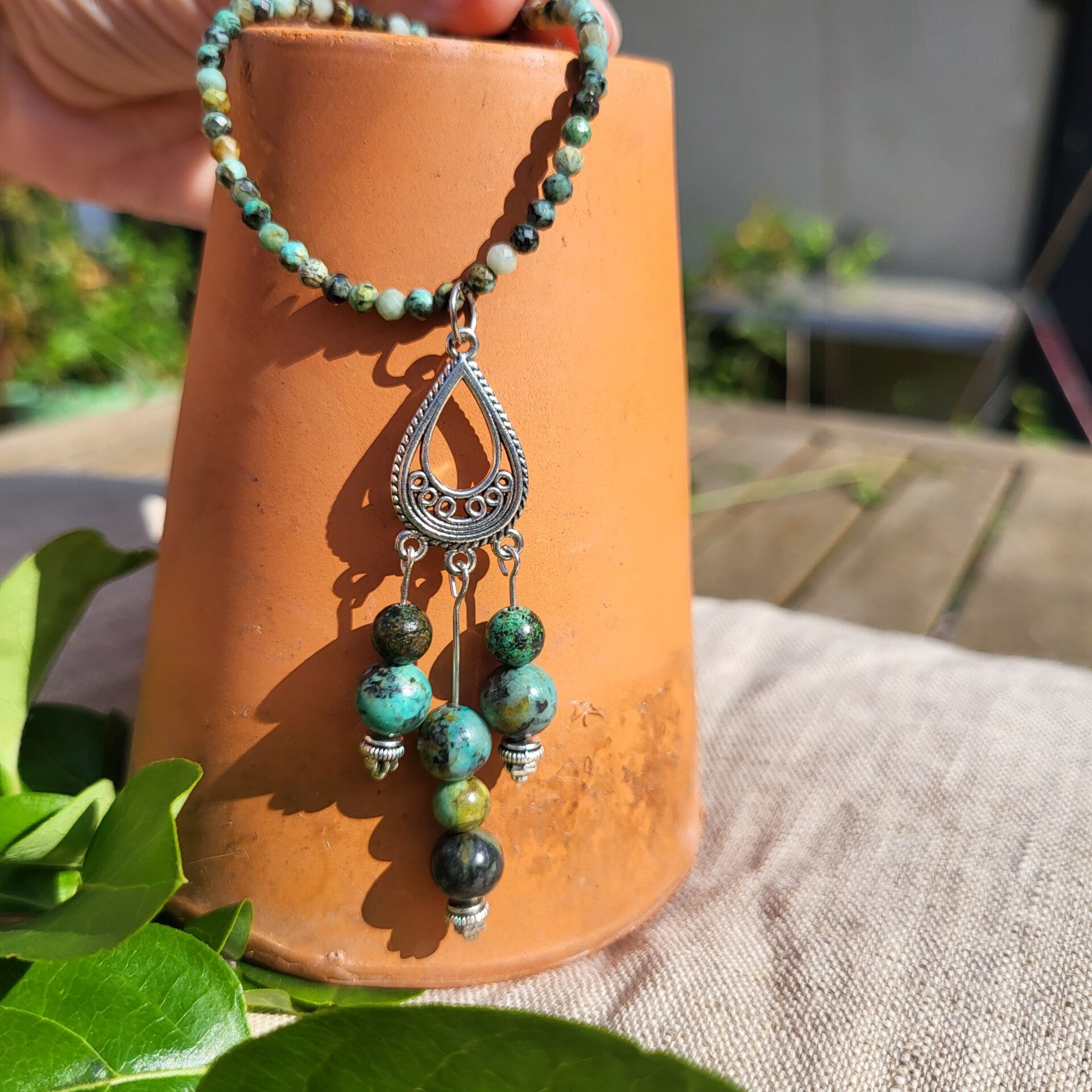 Les Équilibristes - "Nairobi" - Collier Turquoise africaine
