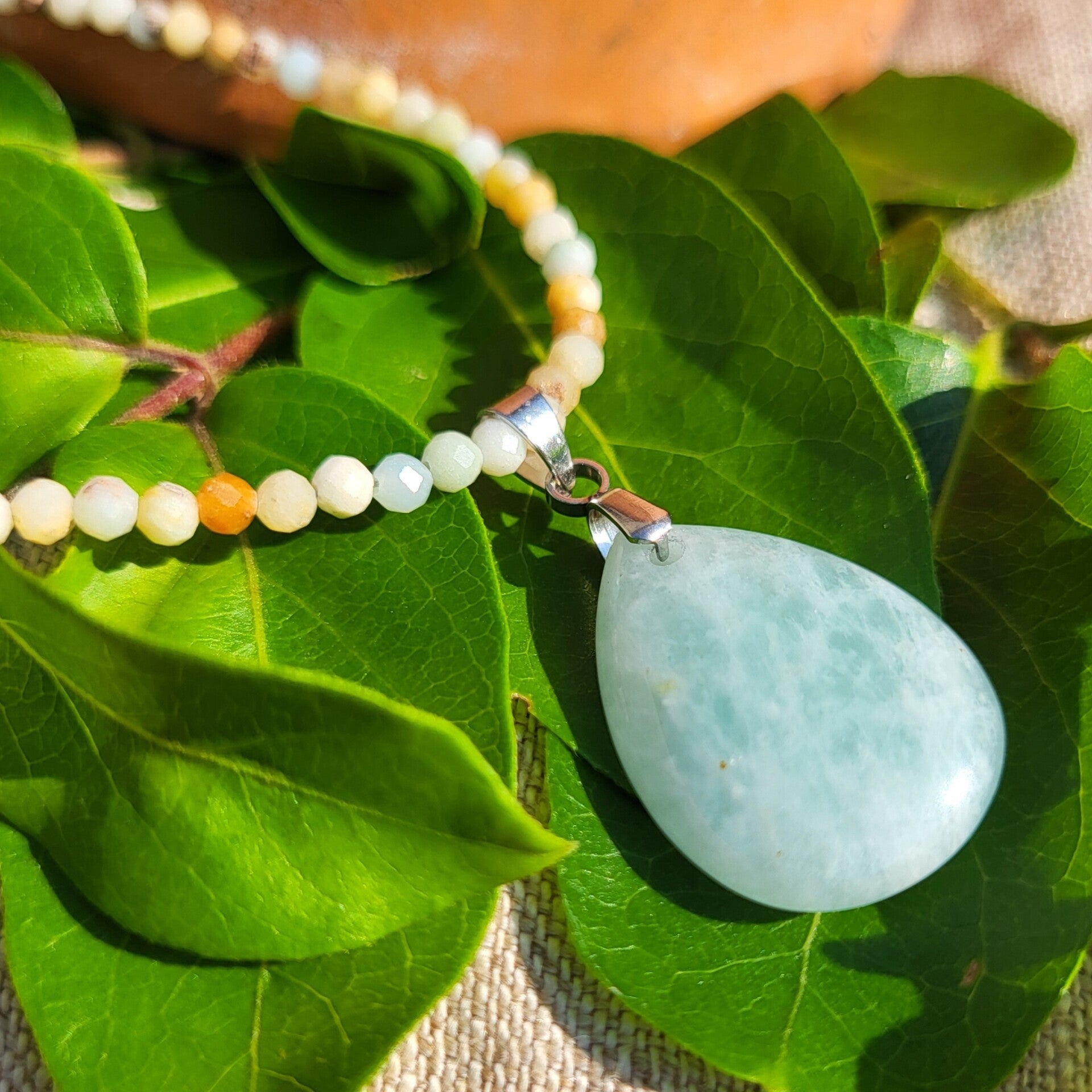 Les Discrets - "Lueurs sauvages" - Collier Amazonite