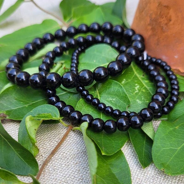 "Simplissime" - Bracelet Obsidienne noire