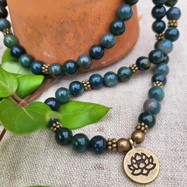 "Prithvi" - Mala en Agate Mousse