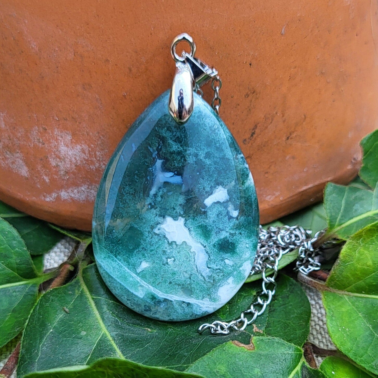 Les Solitaires - "Racines Célestes" - Collier Agate Arbre