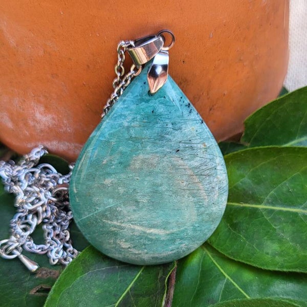 Les Solitaires - "Forêt secrète" - Pendentif Amazonite