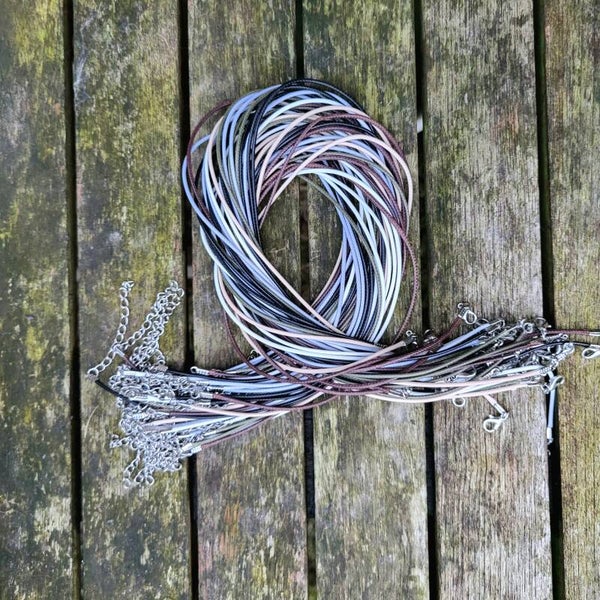 Cordon "Tour de cou" en coton - Couleurs naturelles