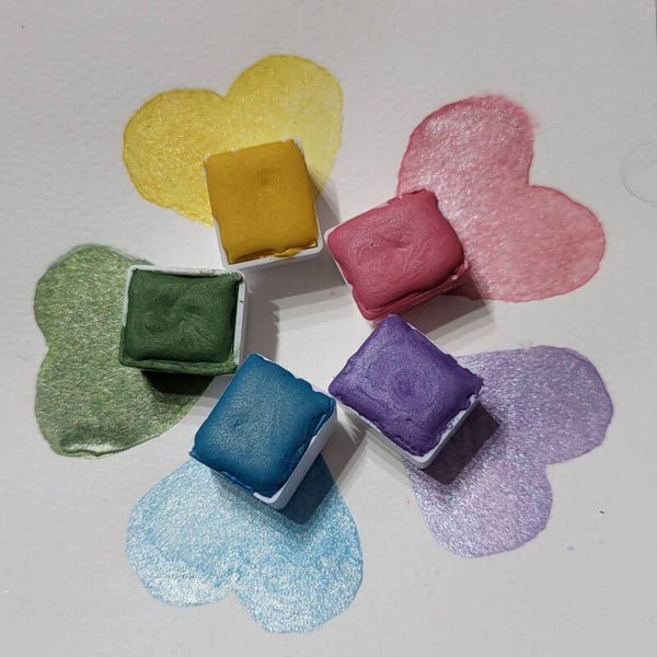 "Les Fées-noménales" - Série limitée d'aquarelles artisanales véganes irisées