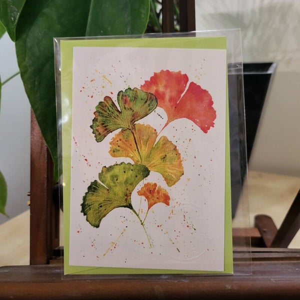 Éclats de Ginkgo - Carte illustrée