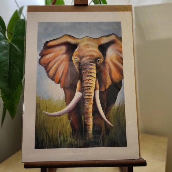"L'Éléphant" - Affiche d’art - 40×60 cm - Papier couché épais