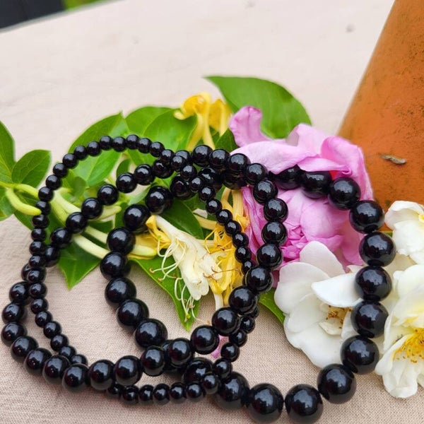 "Simplissime" - Bracelet Obsidienne noire