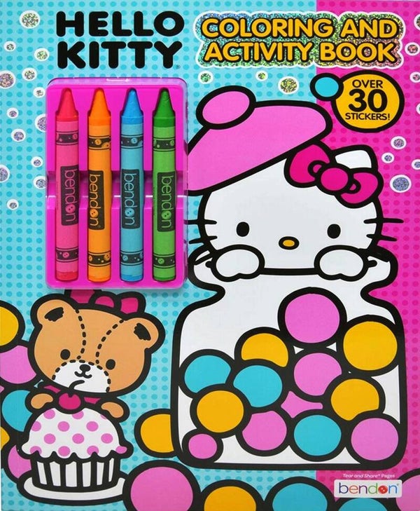 Hello Kitty Coloring Book with Crayons