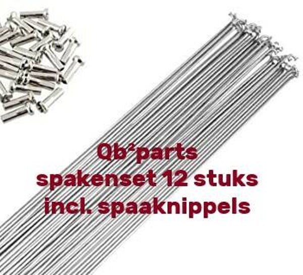 Qb²parts spakenset  12 stuks inclusief spaaknippels