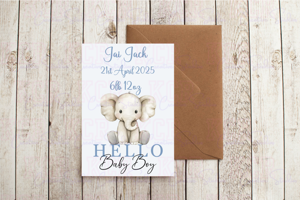 New Baby Personalised Card