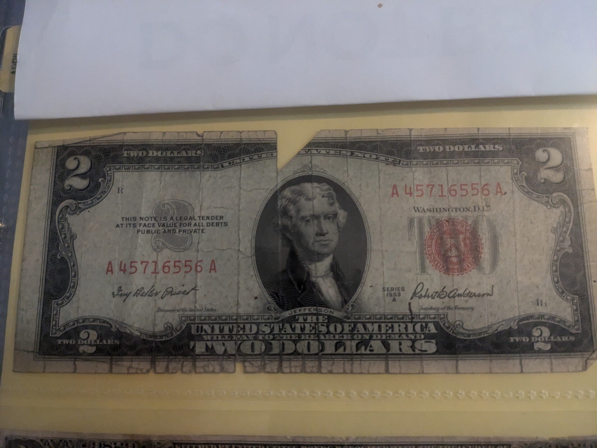 US paper currency